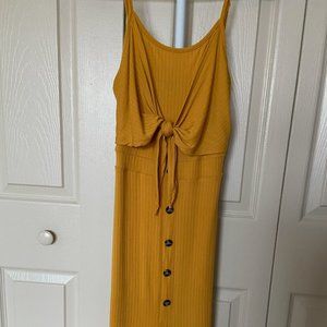 Yellow Button Dress